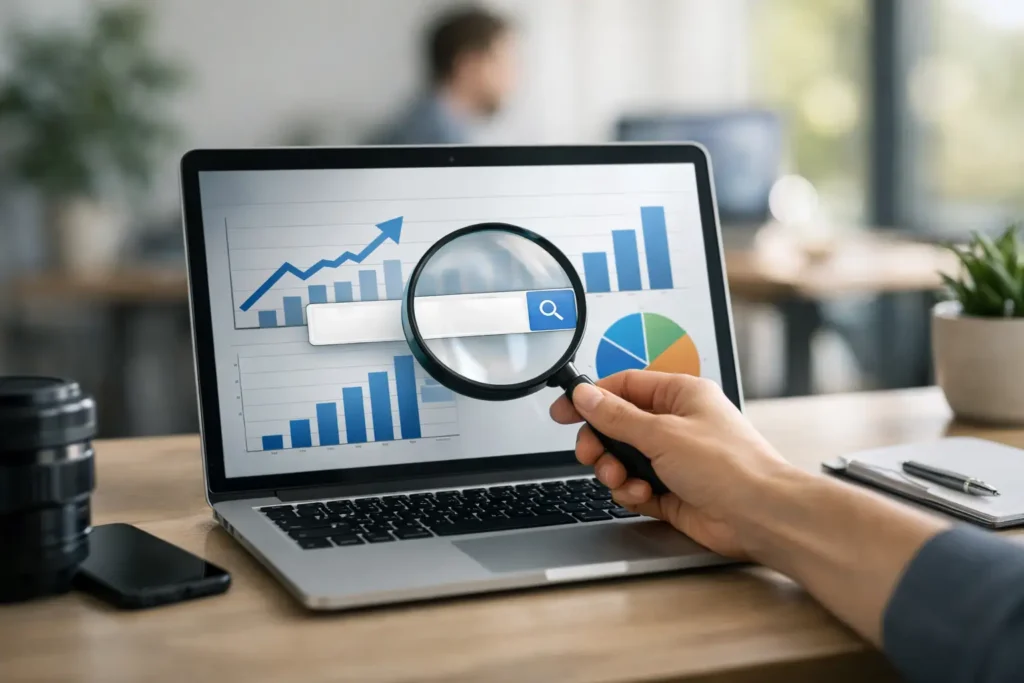 SEO scan voor bedrijfswebsite die resultaat geeft