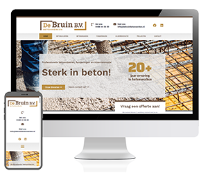 Website laten maken door professionele webbouwer in Wijchen? De Bruin Betonwerken ging jou voor!