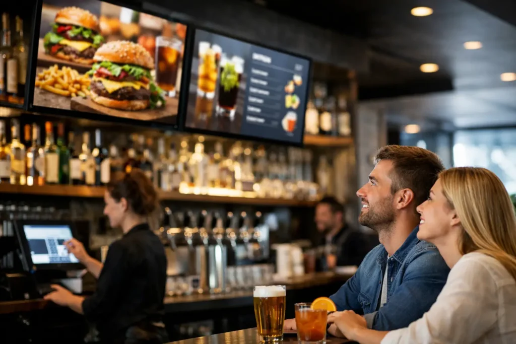 Informatieschermen in horeca die omzet verhogen