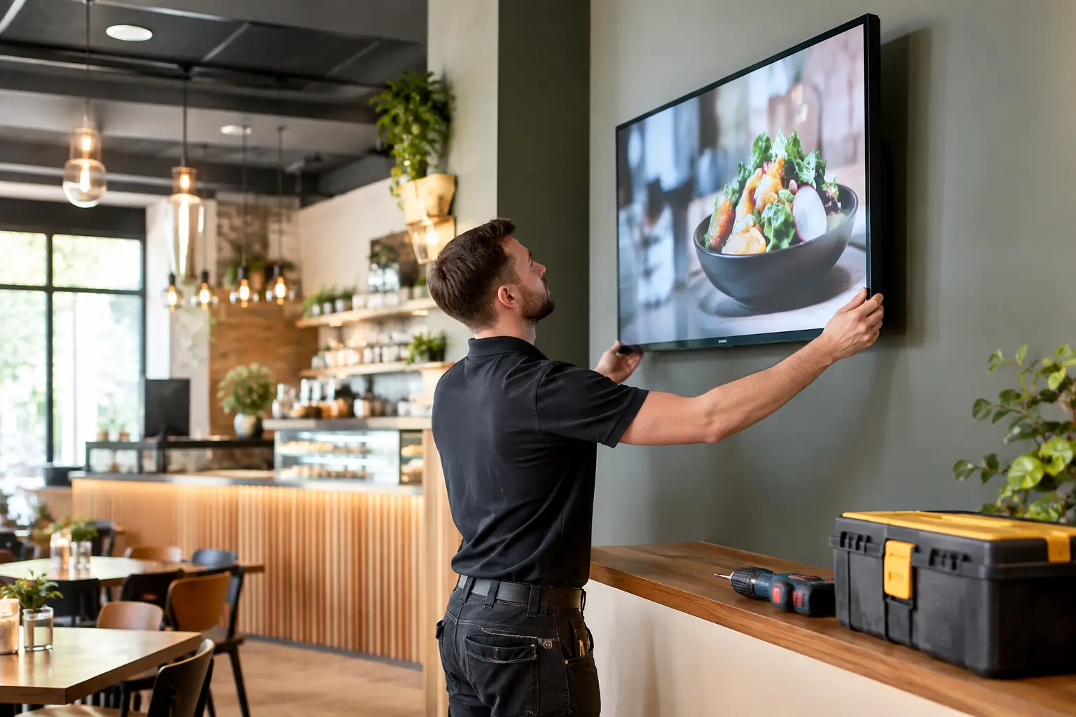 Informatiescherm laten installeren in de horeca